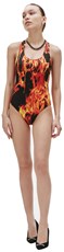 VETEMENTS Fire Print Swimsuit 207754